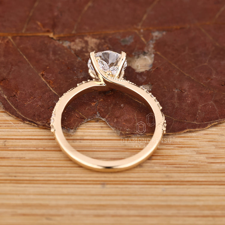 Diamondrensu AU Round Old European Cut Ring handmade.