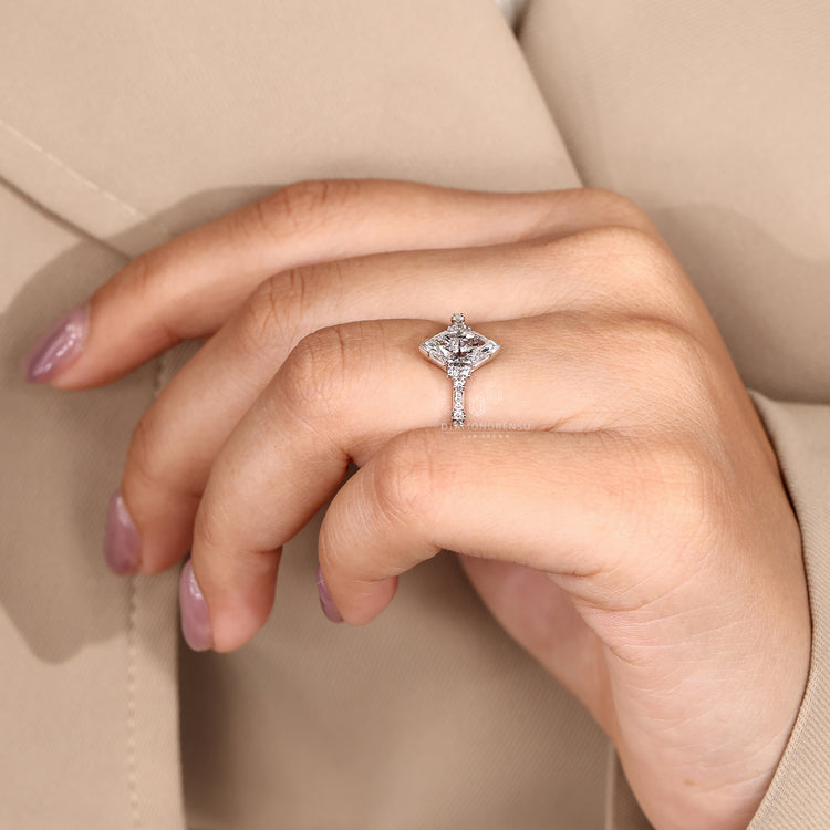 Handmade Dutch marquise ring vintage cluster style.