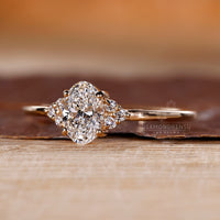 Diamondrensu AU handmade oval cut diamond ring.