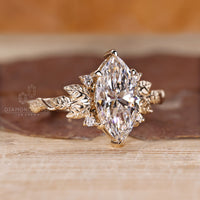 IGI certified marquise cut diamond ring design.