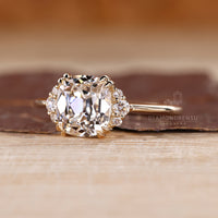 IGI certified Cushion Old European Cut diamond ring.