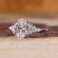 Diamondrensu AU handmade oval diamond ring.