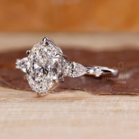 Diamondrensu AU handmade oval cut diamond ring.