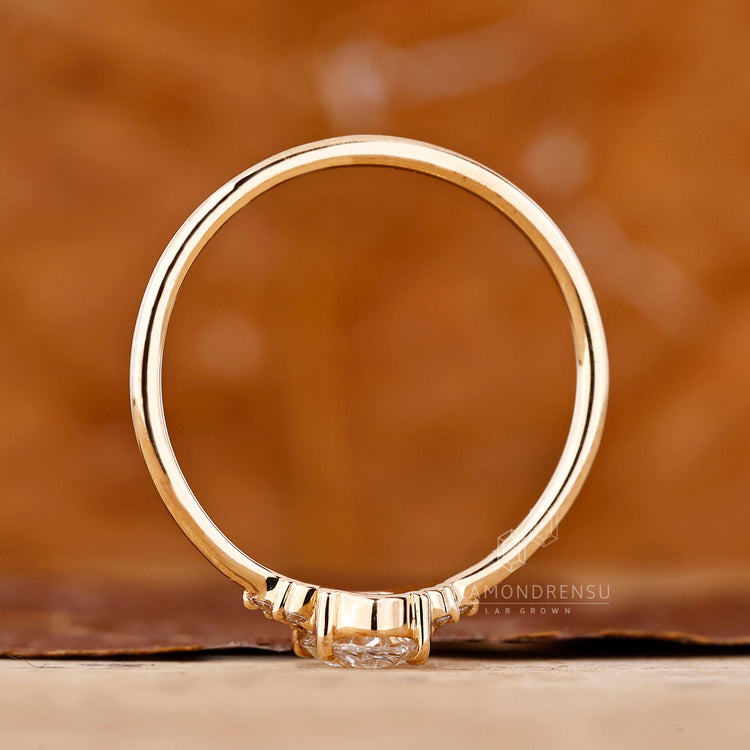 IGI certified handmade oval cut diamond ring.