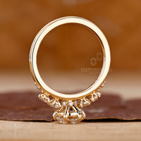 Customise ring with yellow gold engagement ring.