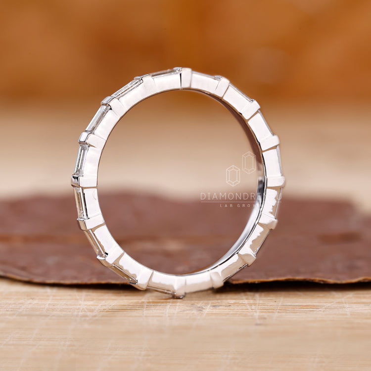 Baguette diamond full eternity band.