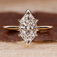 Hidden Halo Engagement Ring with Dutch marquise lab grown diamond.