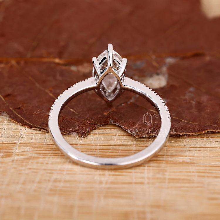 Tapered shank band with handmade ring.