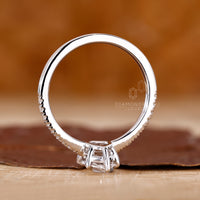 IGI certified handmade ring in white gold diamond ring.