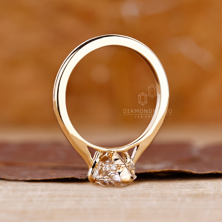 Dutch Marquise Lab-Grown Diamond Hidden Halo Solitaire Ring 1–3 CT