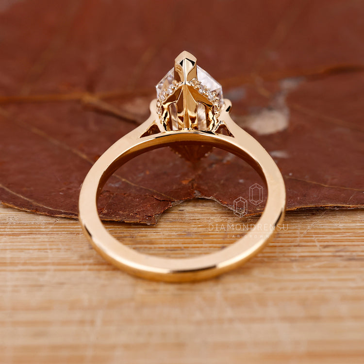 Dutch Marquise Lab-Grown Diamond Hidden Halo Solitaire Ring 1–3 CT