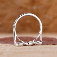 Customise ring with round diamond engagement ring.