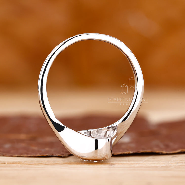 Designer oval cut diamond engagement ring.