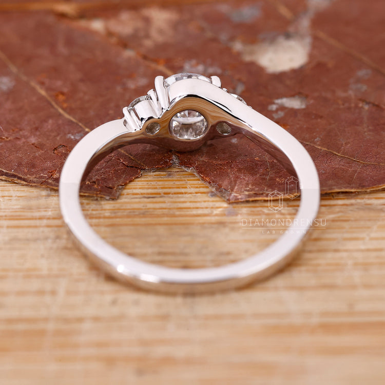 IGI certified diamond with prong setting.