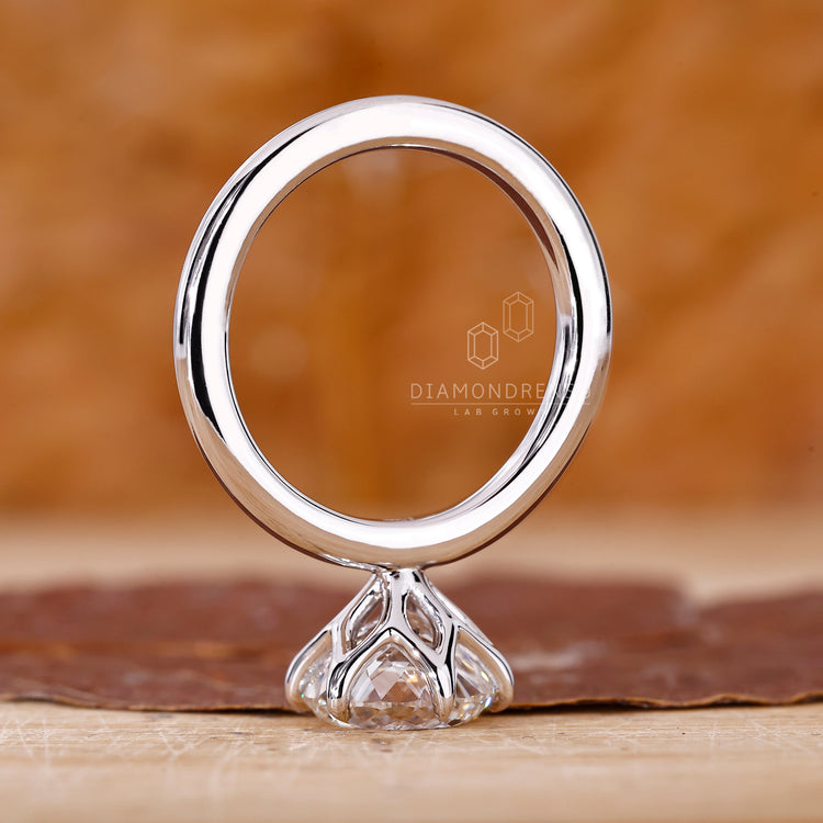 Lab Grown Diamond added to solitaire engagement ring.