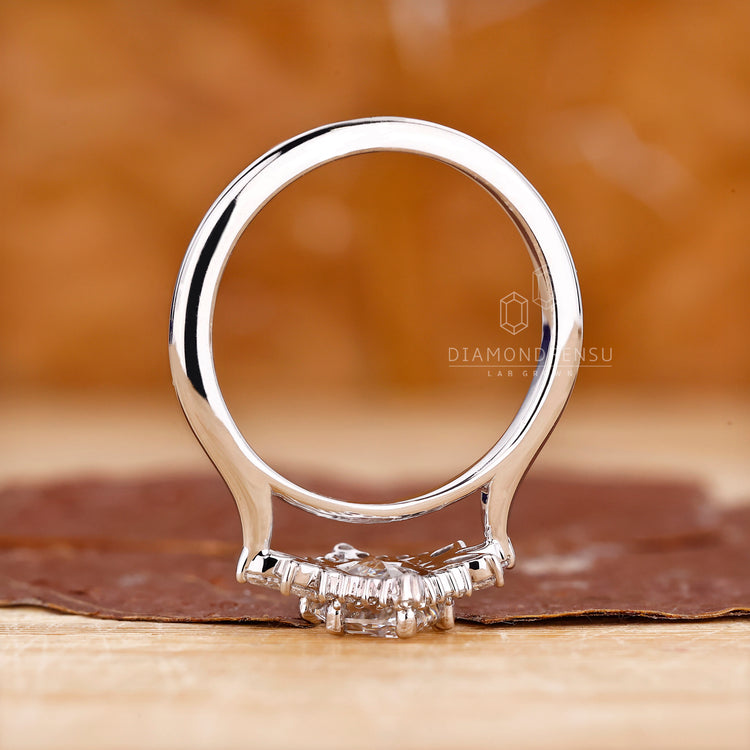 Buy Engagement ring with cathedral ring design.