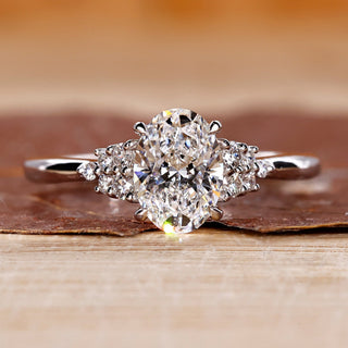 Oval Cut Engagement Ring with muse setting.