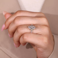 Dutch Marquise Cut Lab Grown Diamond Side Stone Style Ring 1 - 3 CT
