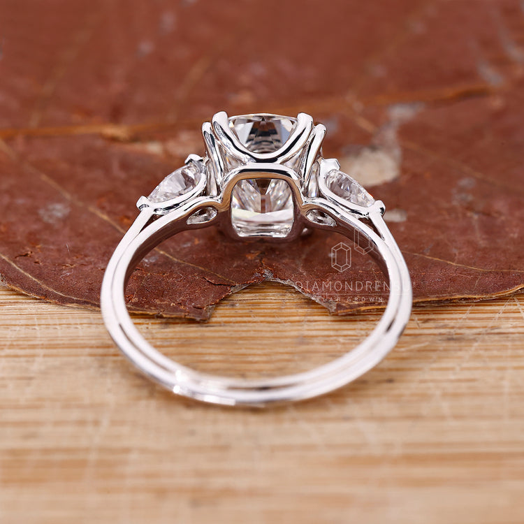 Cushion Old European Cut Ring double claw prong setting.