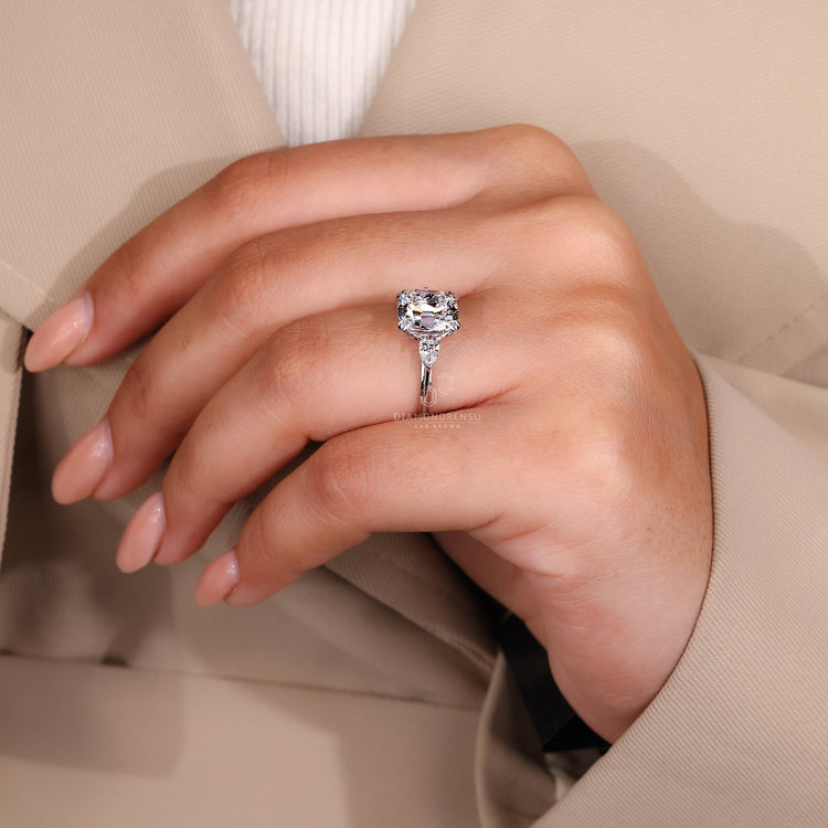 IGI certified Cushion Old European Cut diamond ring.