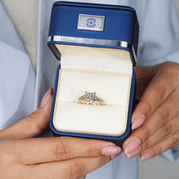 Art Deco princess cut diamond engagement ring.