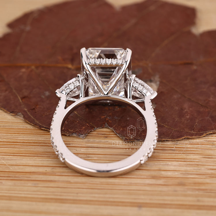 Emerald Cut Diamond Ring IGI certified diamond design.