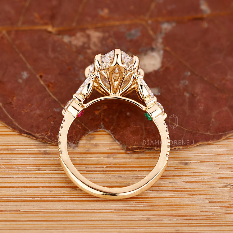Pear cut diamond ring available in 1 to 3 CT.