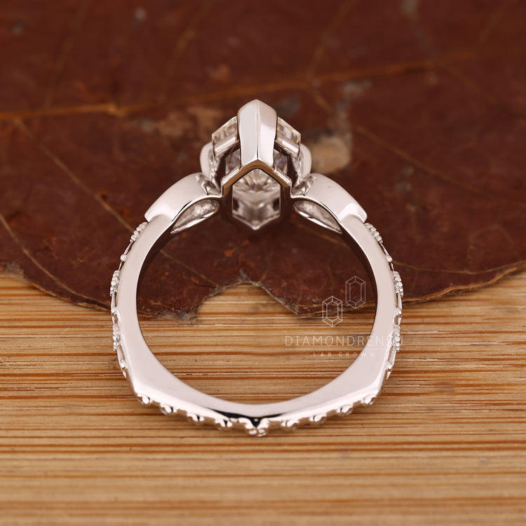 Art deco Dutch marquise ring with euro shank.
