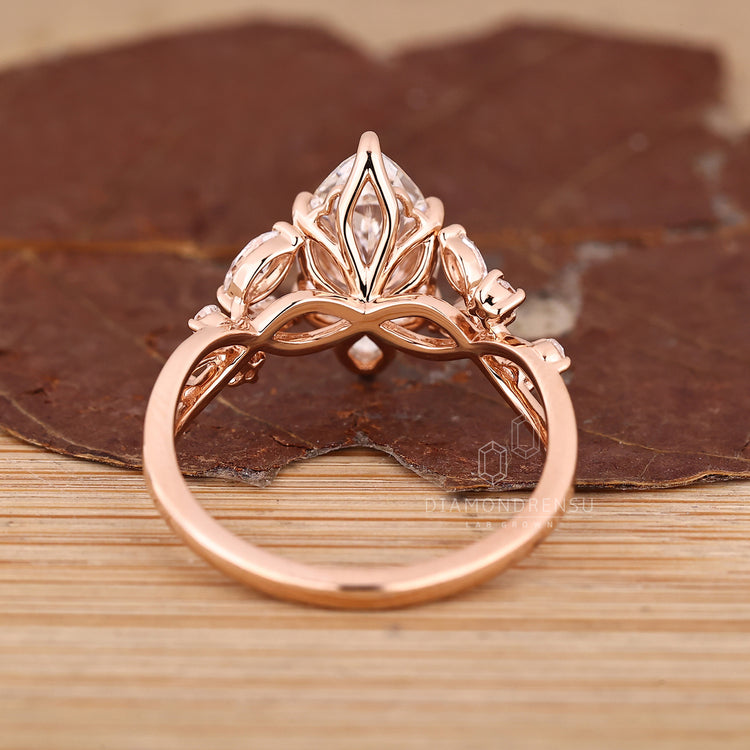 IGI certified marquise diamond ring six prong set.