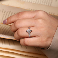 Dutch marquise ring vintage cluster v prong setting.