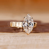 IGI certified marquise old European cut ring.