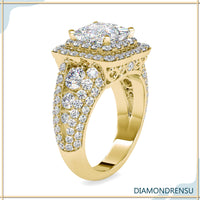 2 carat princess cut diamond ring designed for bold and radiant brilliance.