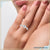 2 carat round diamond ring in a pave engagement ring setting for added sparkle.