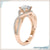 Round brilliant cut diamond ring with a 4 prong engagement ring setting for secure sparkle.