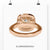 Shared prong engagement ring in a stunning cathedral setting.