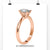 4 prong engagement ring with secure setting for an oval cut diamond.