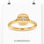 Round diamond ring halo for a sparkling, elegant engagement choice.