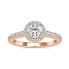 Round Brilliant Cut Diamond Ring in Beautiful Cathedral Setting