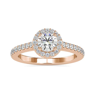 Round brilliant cut diamond ring with timeless elegance and sparkle.