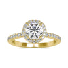 Hidden Halo Engagement Ring With Brilliant Cut Round