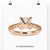 Handmade lab grown diamond ring in rose gold with 4 prong diamond setting