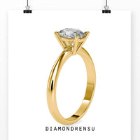 Oval cut diamond engagement ring offering brilliance and charm.
