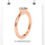 Simple diamond ring single featuring a bezel set lab grown diamond.