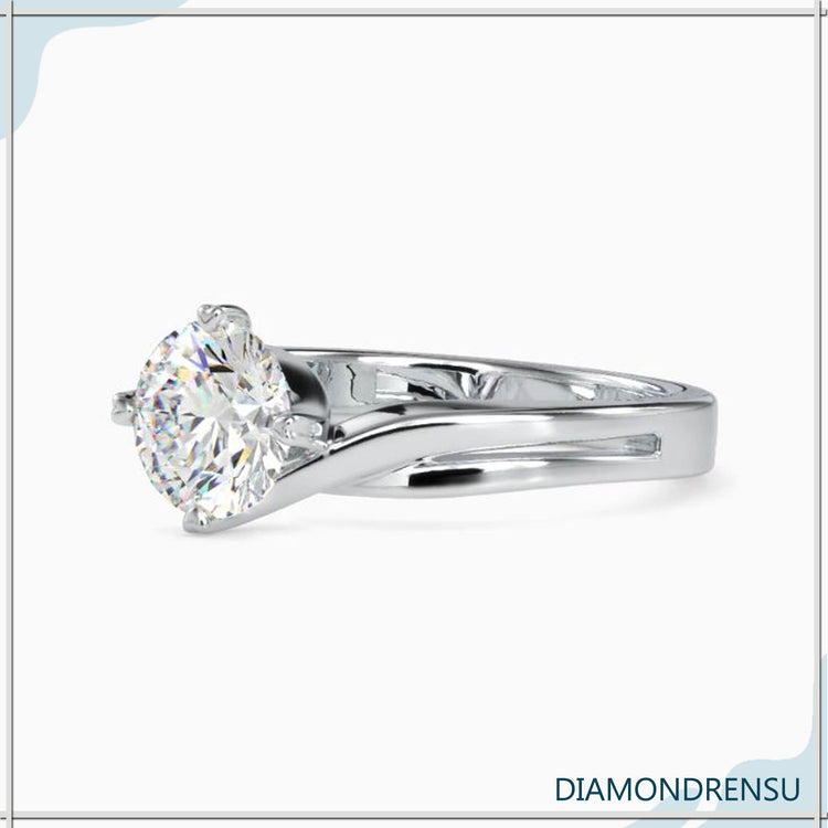 Round solitaire diamond ring crafted for maximum brilliance.