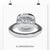Double halo engagement ring with a radiant round diamond.