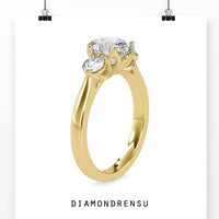 Oval cut diamond ring showcasing a classic and radiant appearance.