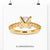 4 prong diamond ring with oval cut diamond and pave ring setting