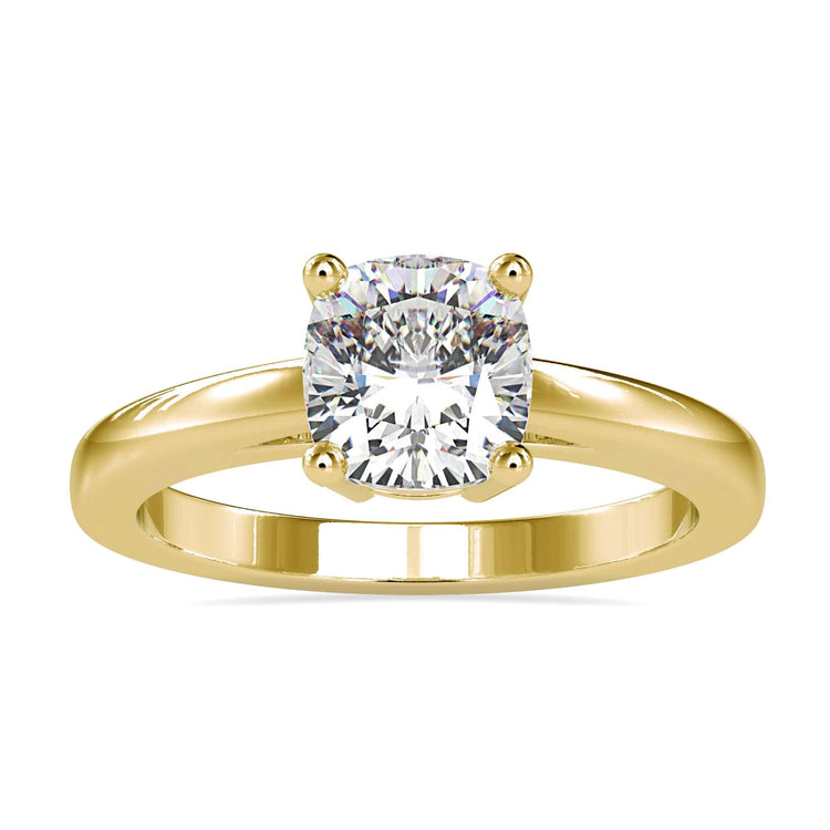 2 carat solitaire diamond ring featuring a radiant cushion cut for a stunning look.