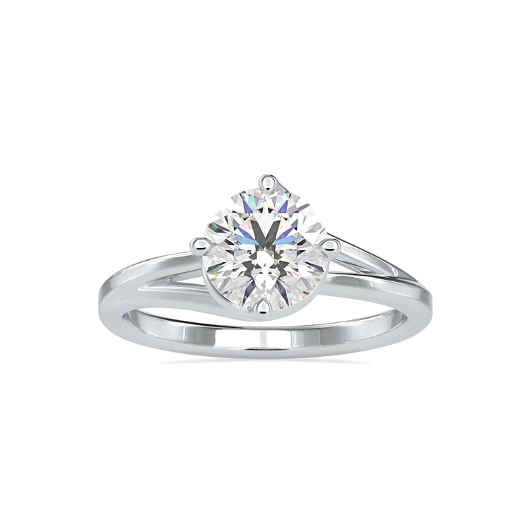 Lab grown diamond bypass ring, crafted with care and precision.