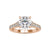 Rose gold white gold yellow gold ring with lab grown diamond